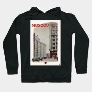 Moscou Moscow USSR Vintage Poster 1936 Hoodie